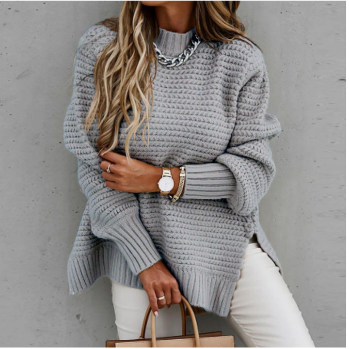 Tuscany | Winter Warm Round Neck Knitted Sweater For Women