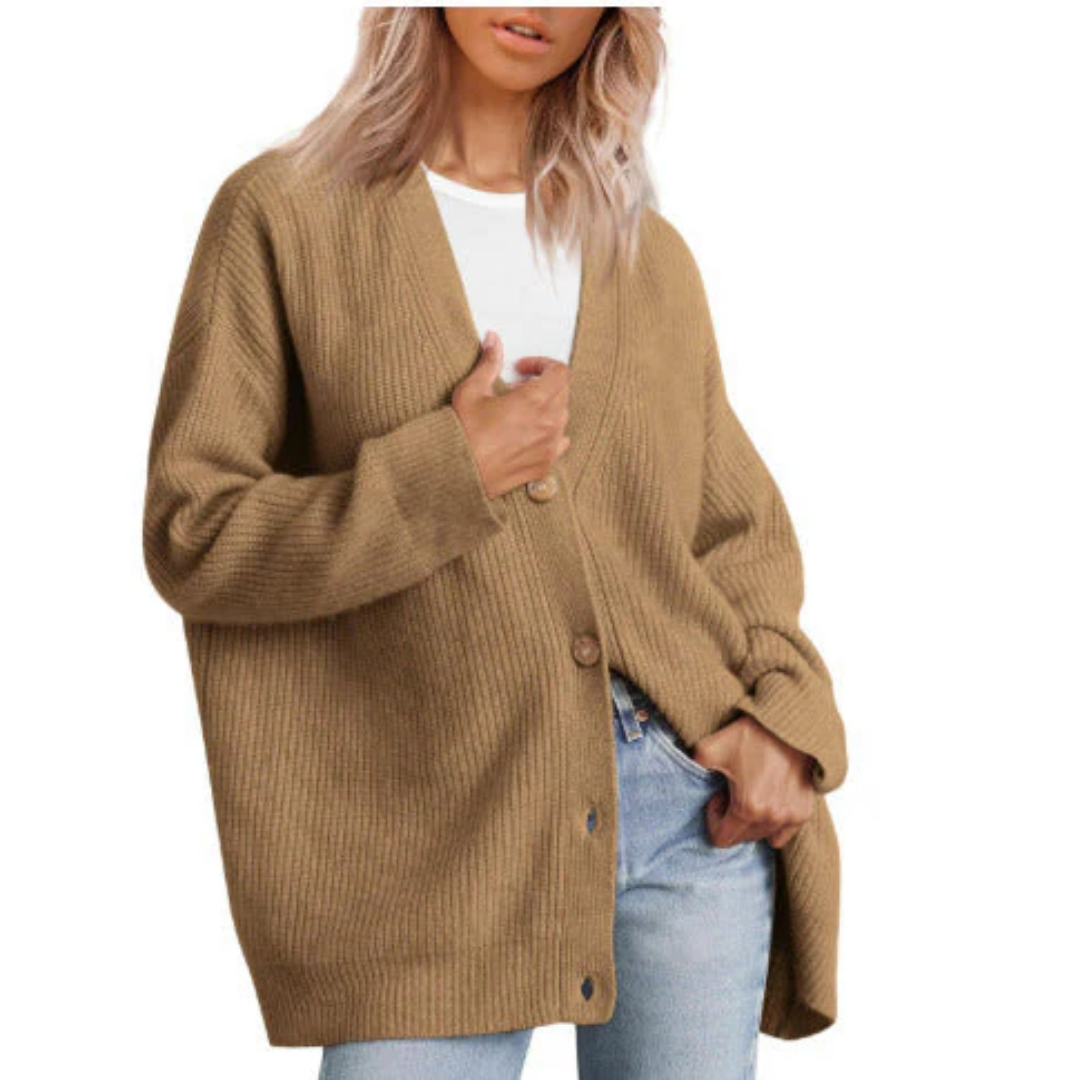 Levey | Casual Warm Oversized Ribbed Cardigan For Women