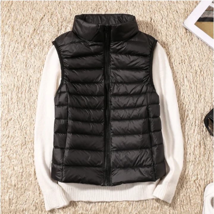 Ubertha | Warm Waterproof Zip Up Puffer Vest For Women