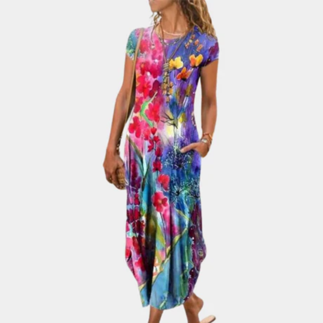 Floribeth | Vintage Summer Maxi Dress For Women