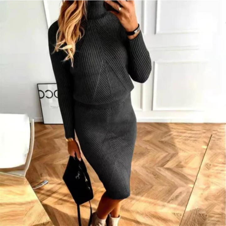 Chim | Winter Knitted Midi Dress For Women