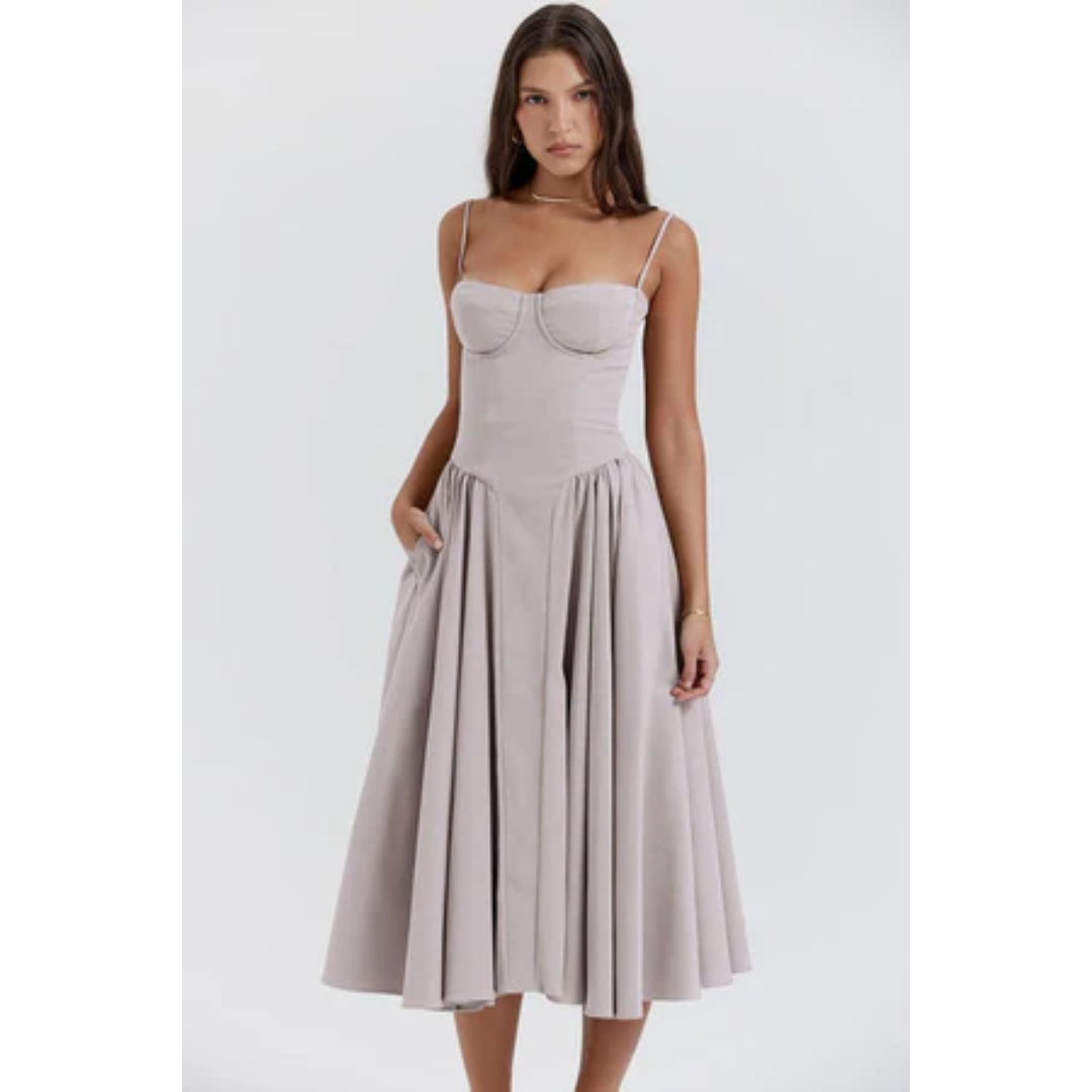 Clementine | Chic Tube Midi Dress For Women