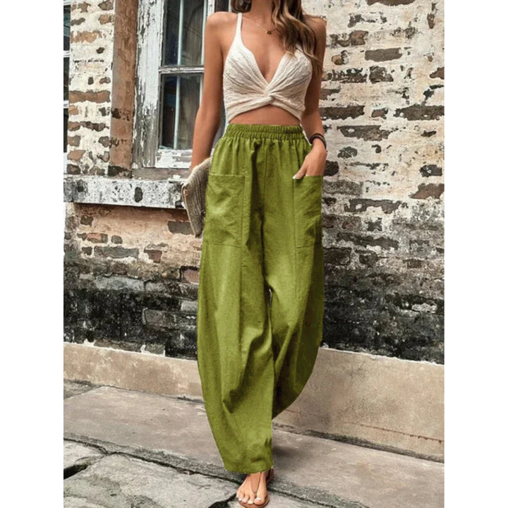 Talia | Summer High Waisted Wide Leg Pants For Women