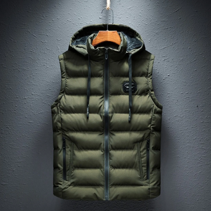 Braydan | Classic Warm Hooded Puffer Vest For Men