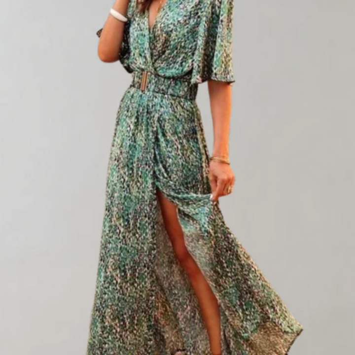 Fiona | Summer Maxi Dress With Belt For Women