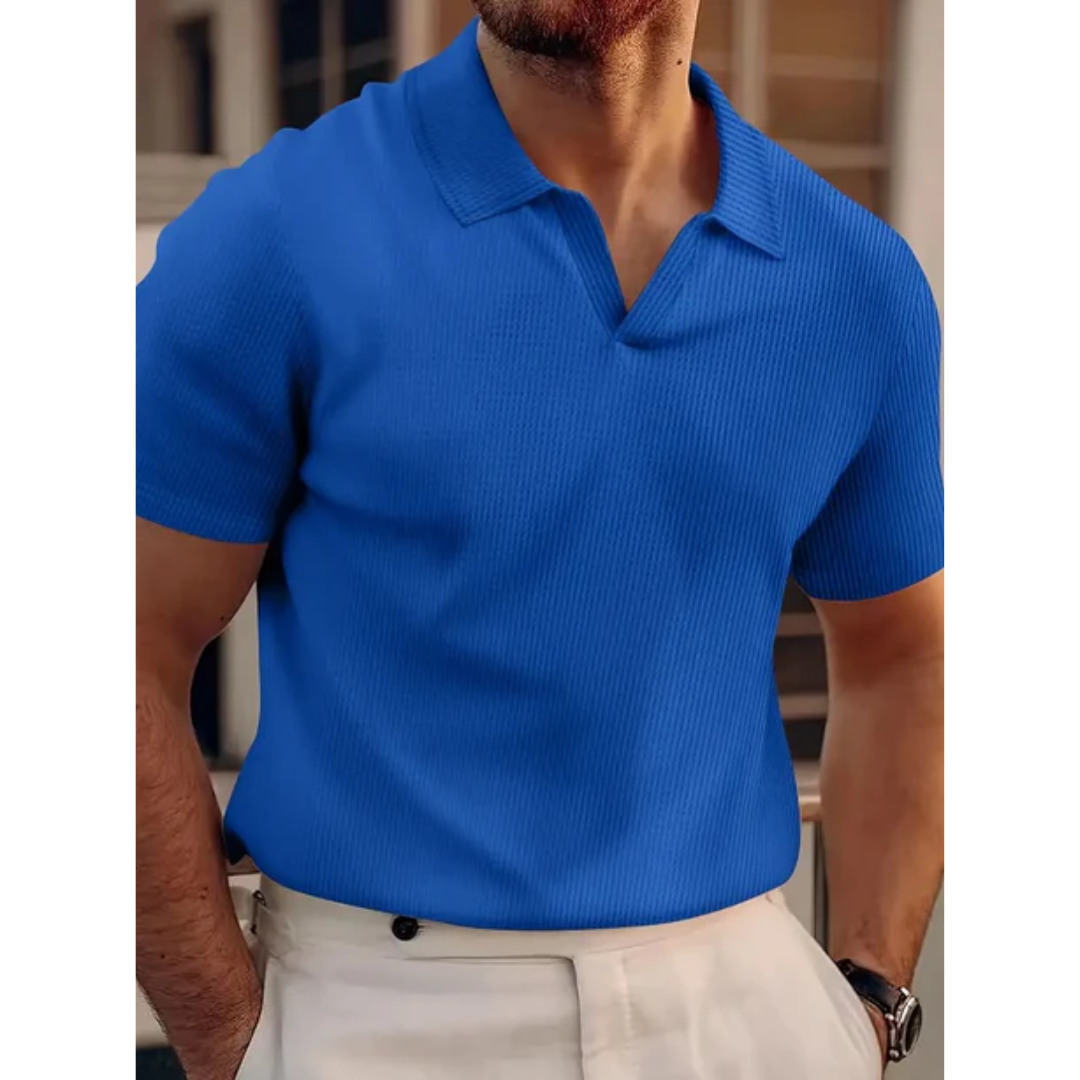 Cyrus | Casual Textured Polo Shirt For Men