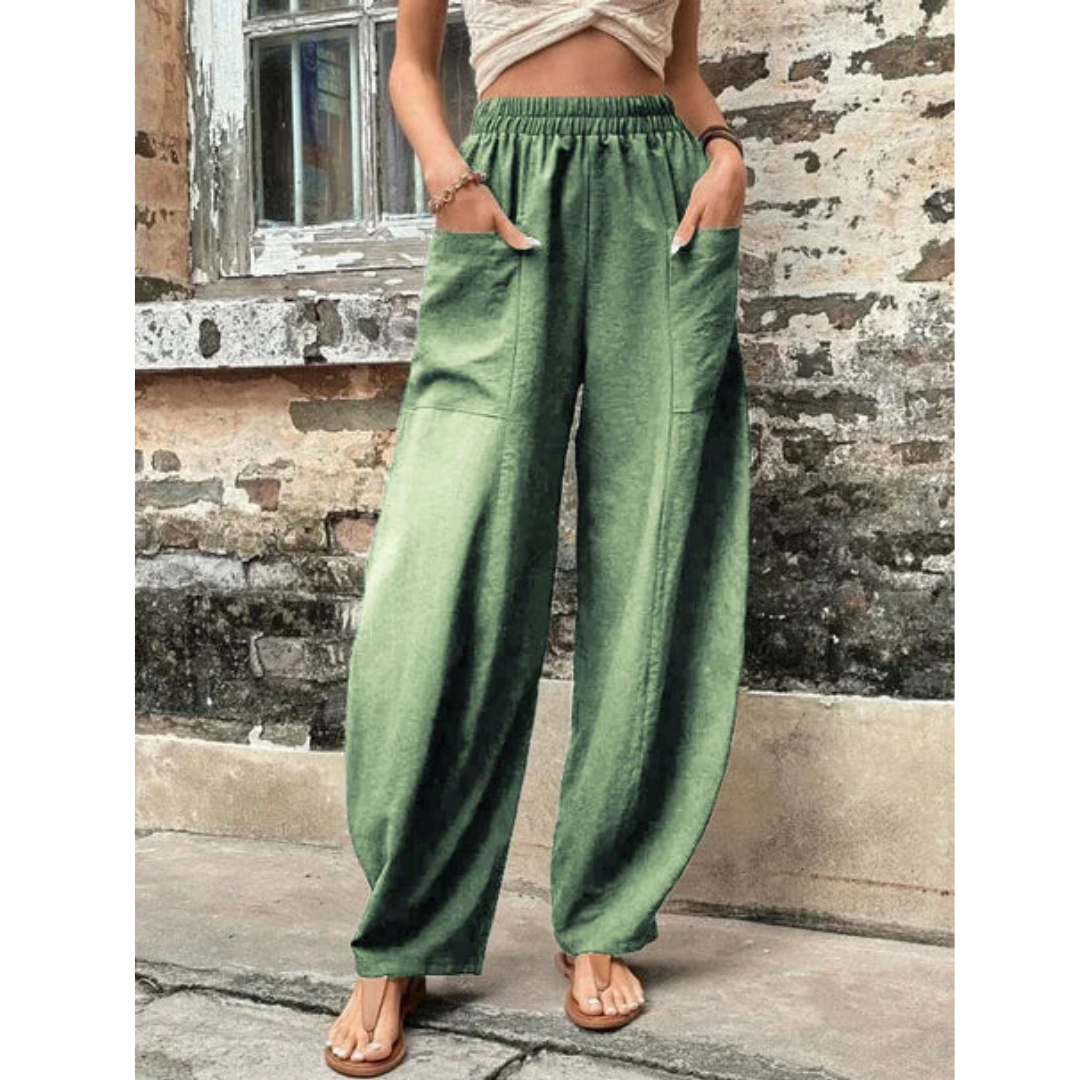 Talia | Summer High Waisted Wide Leg Pants For Women