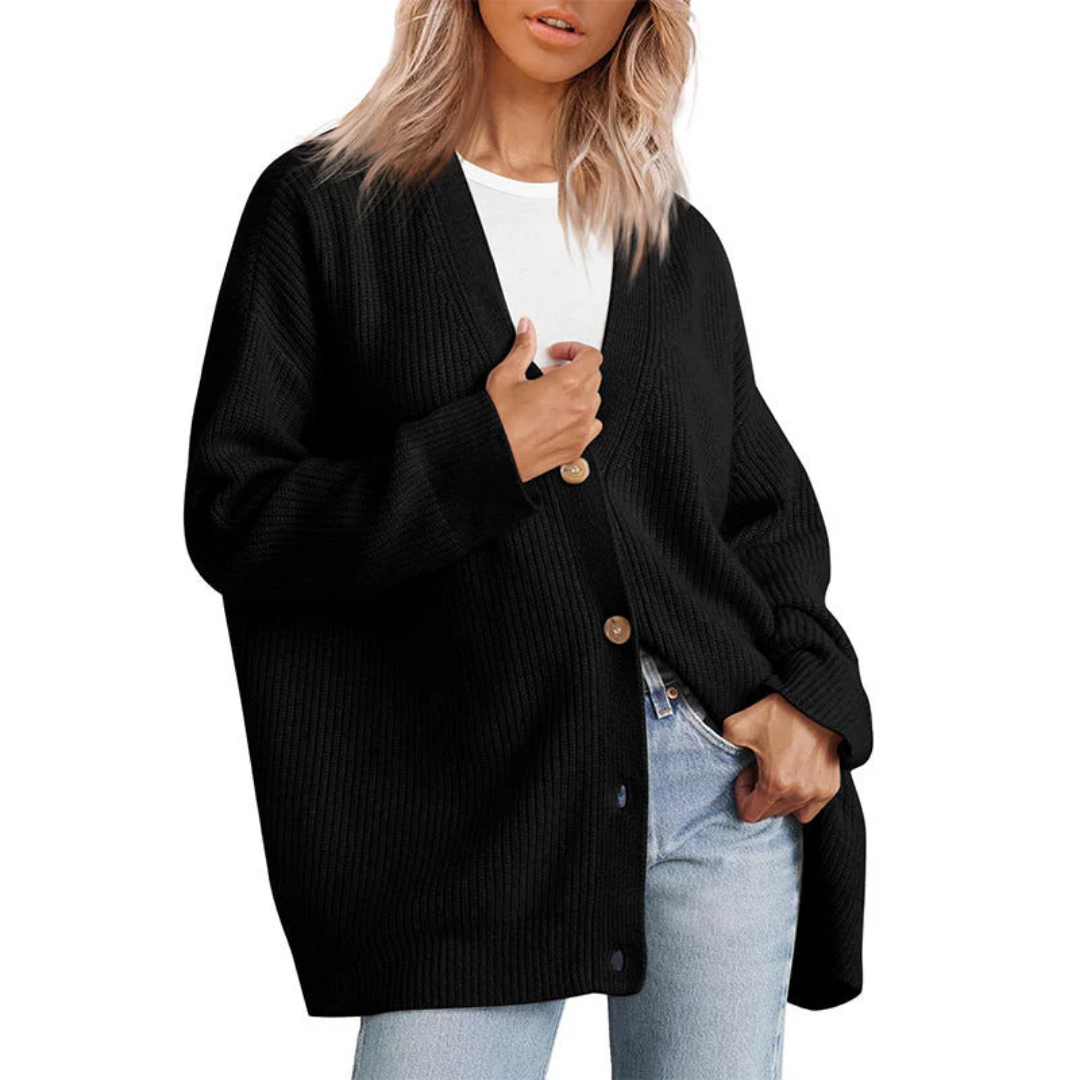 Levey | Casual Warm Oversized Ribbed Cardigan For Women