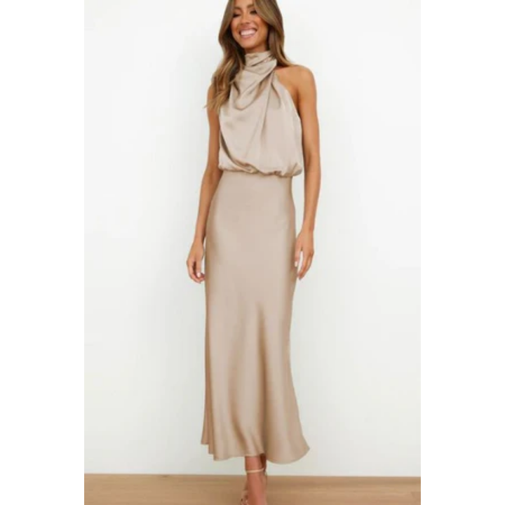 Kiara | Chic Turtle Neck Midi Dress For Women