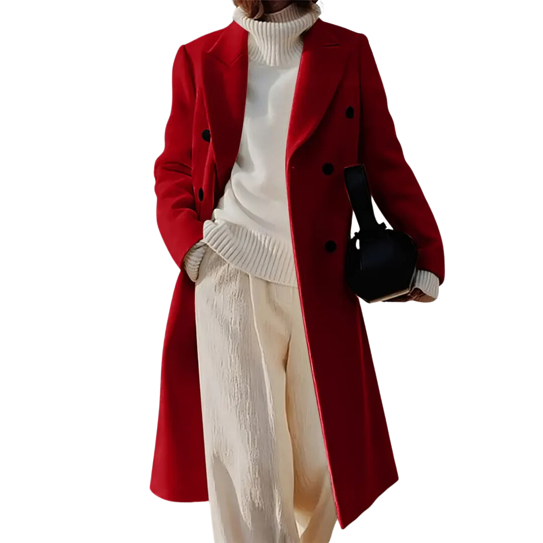 Inayah | Elegant Warm Lapel Collar Trench Coat For Women