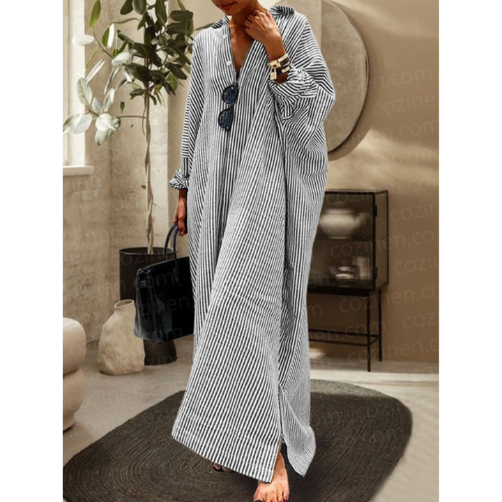 Kimber | Striped Summer Oversized Maxi Dress For Women