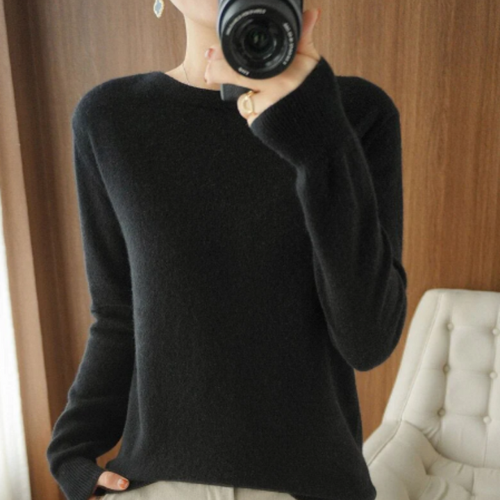 Belve | Comfortable Warm Round Neck Sweater For Women