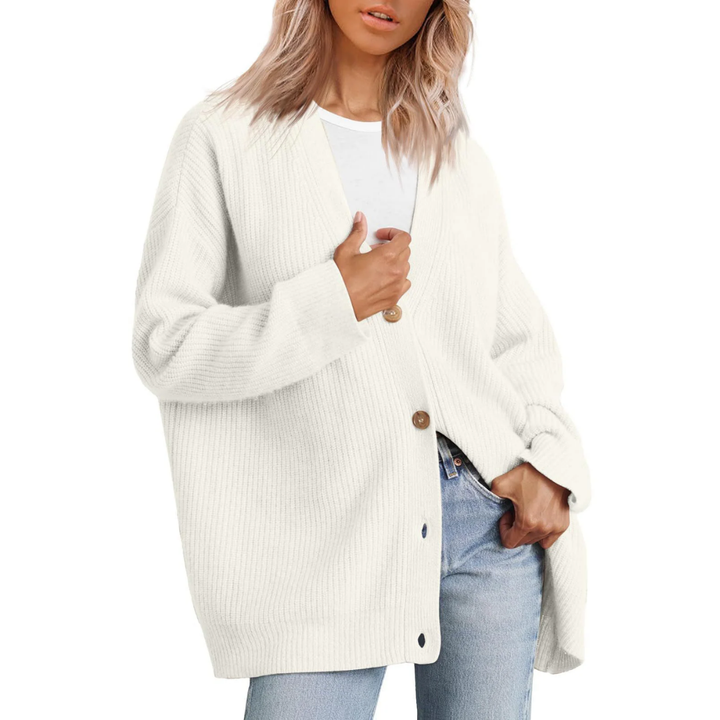 Levey | Casual Warm Oversized Ribbed Cardigan For Women