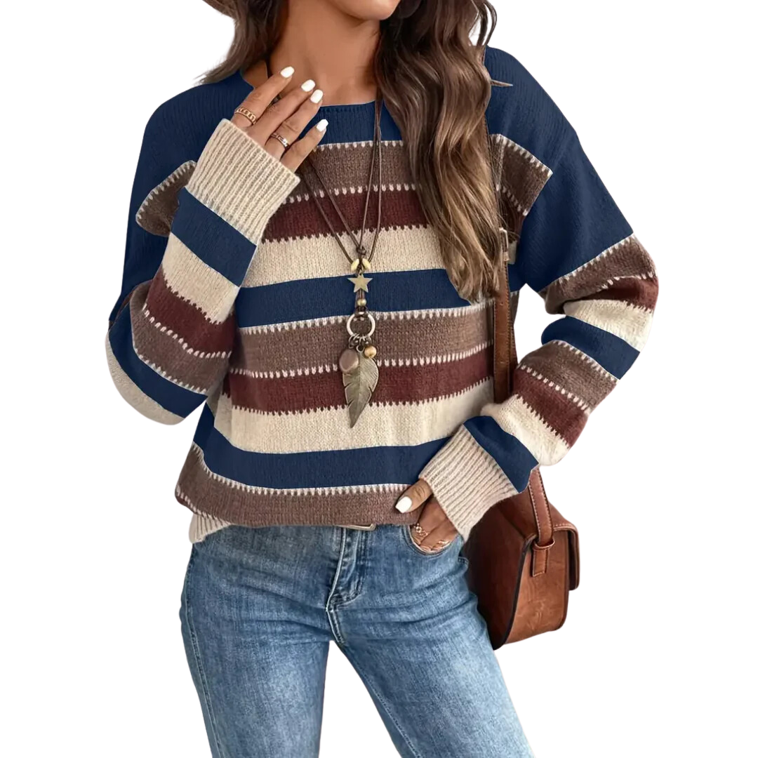 Gianella | Comfortable Stripe Knitted Sweater For Women