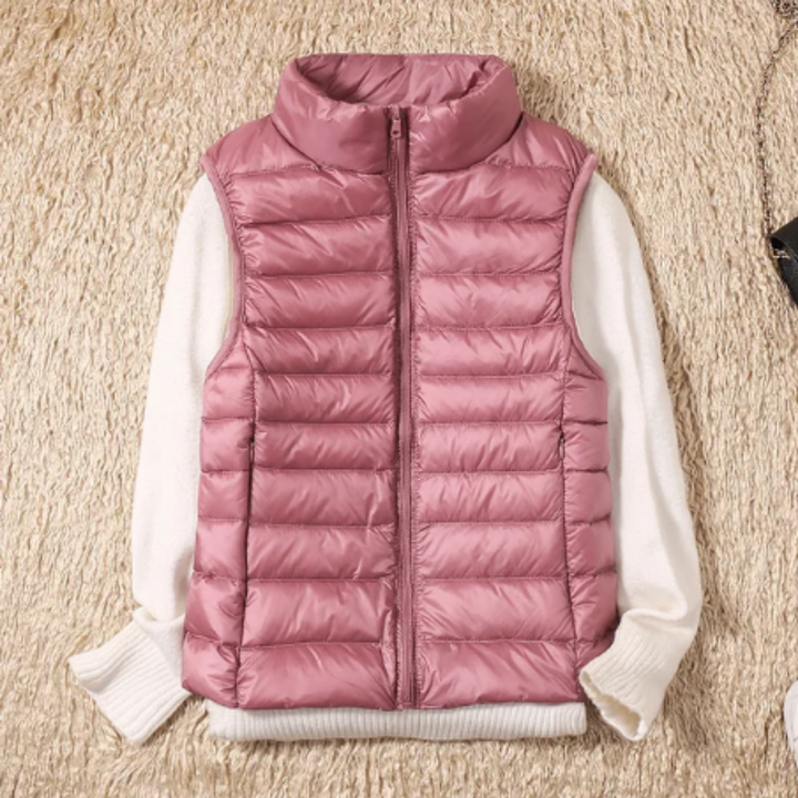 Ubertha | Warm Waterproof Zip Up Puffer Vest For Women