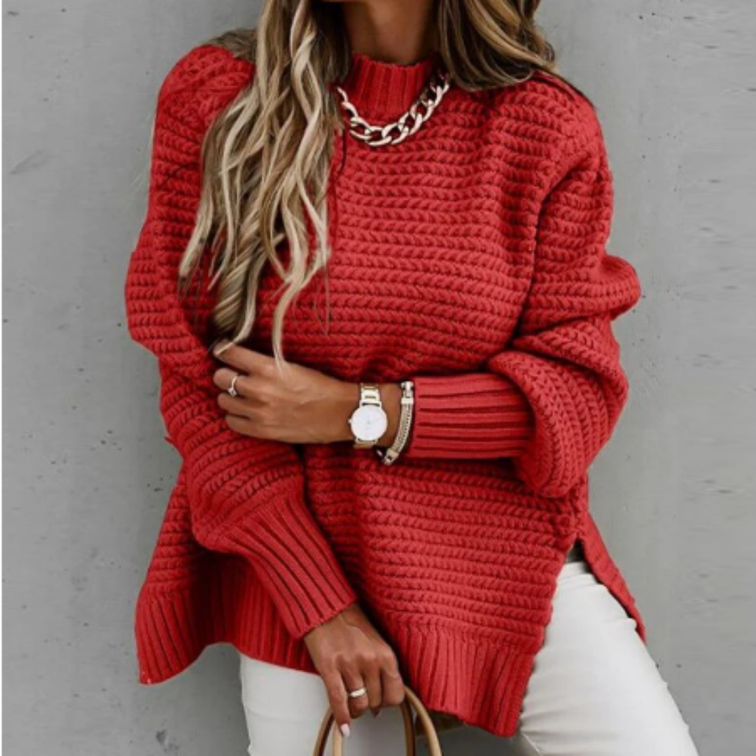 Tuscany | Winter Warm Round Neck Knitted Sweater For Women