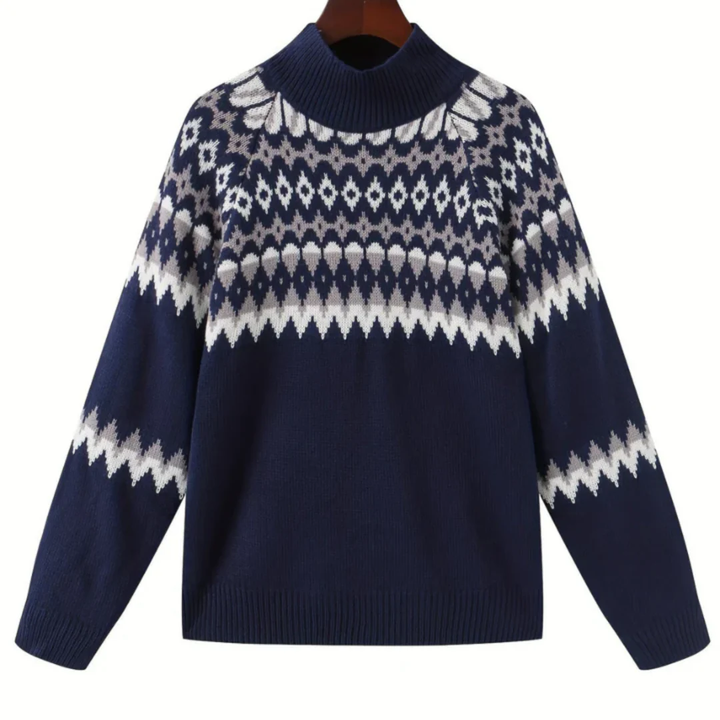 Flossy | Winter Warm Patterned Knitted Sweater For Women