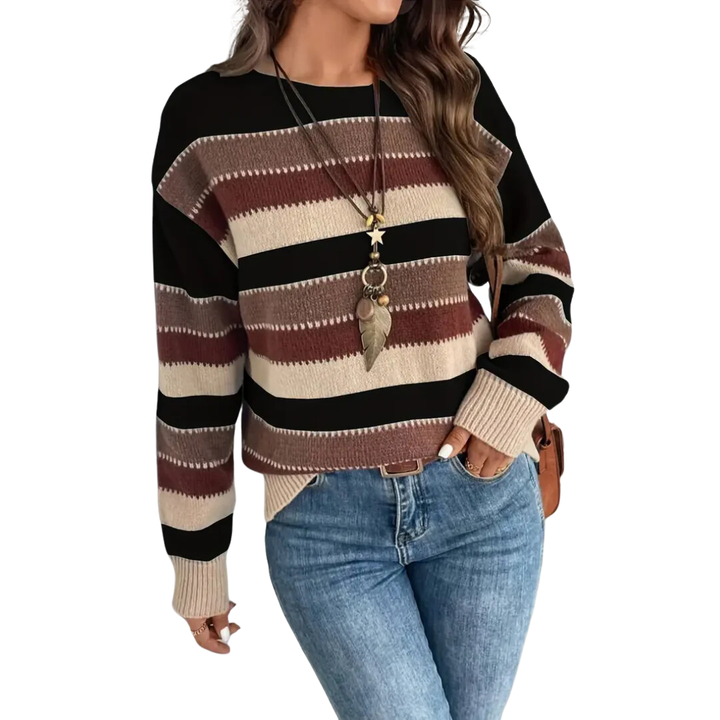 Gianella | Comfortable Stripe Knitted Sweater For Women