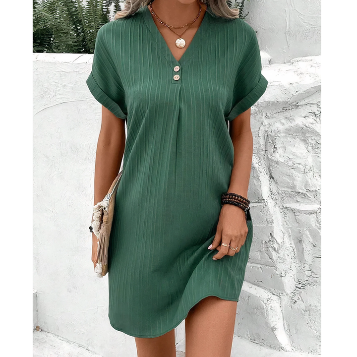 Una | Casual V Neck A Line Mini Dress For Women