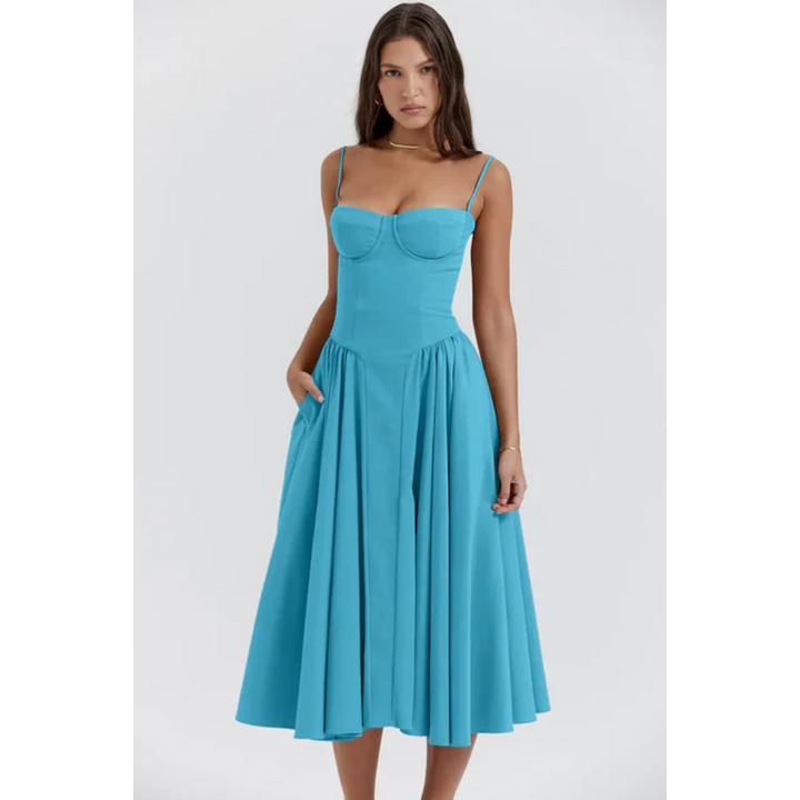 Clementine | Chic Tube Midi Dress For Women