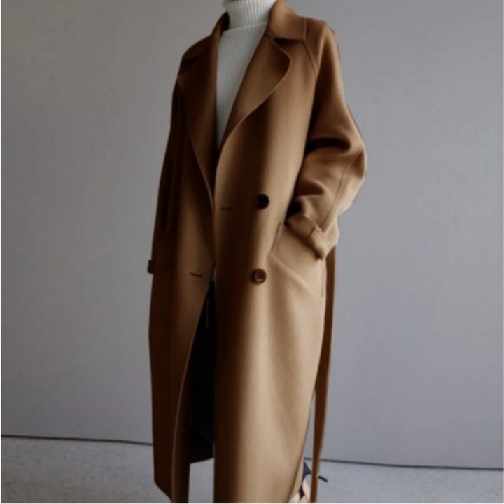 Shyara | Classic Winter Lapel Collar Trench Coat For Women