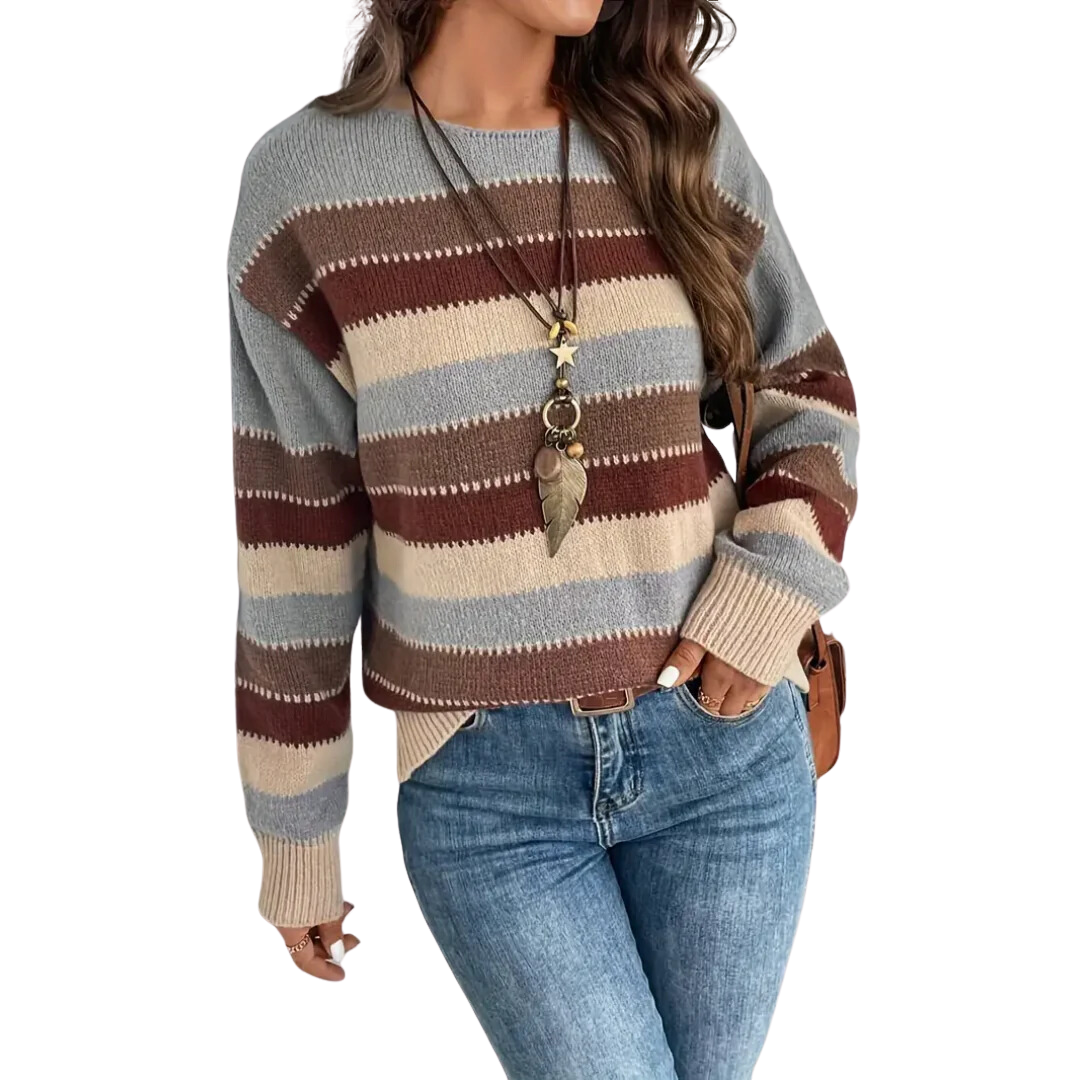 Gianella | Comfortable Stripe Knitted Sweater For Women