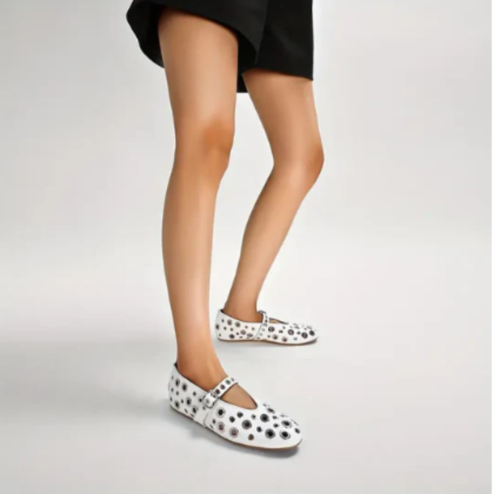 Dumitra | Orthopedic Flat Sandals With Hole Details For Women