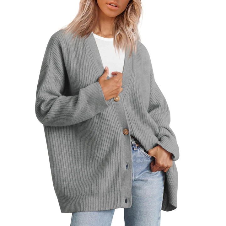 Levey | Casual Warm Oversized Ribbed Cardigan For Women