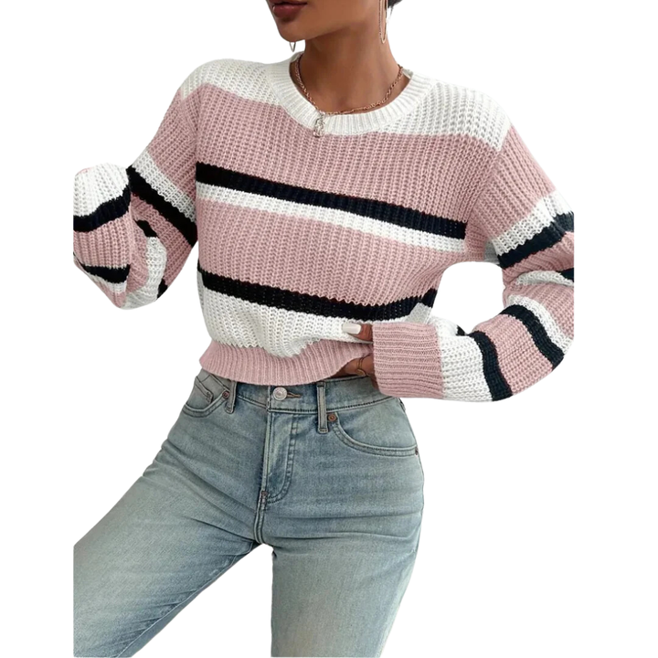 Gloriee | Knitted Warm Cropped Sweater For Women