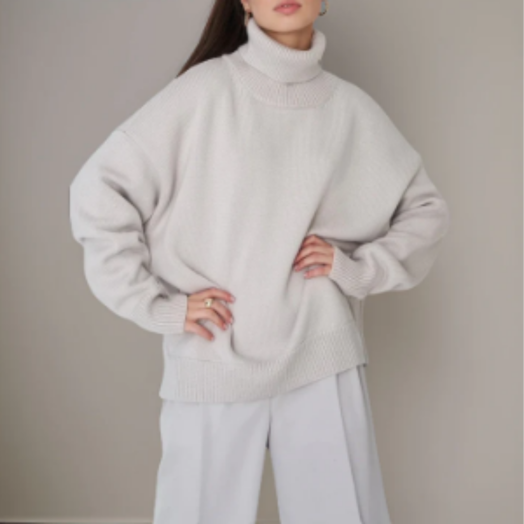 Roisin | Oversized Winter Warm Turtle Neck Sweater For Women