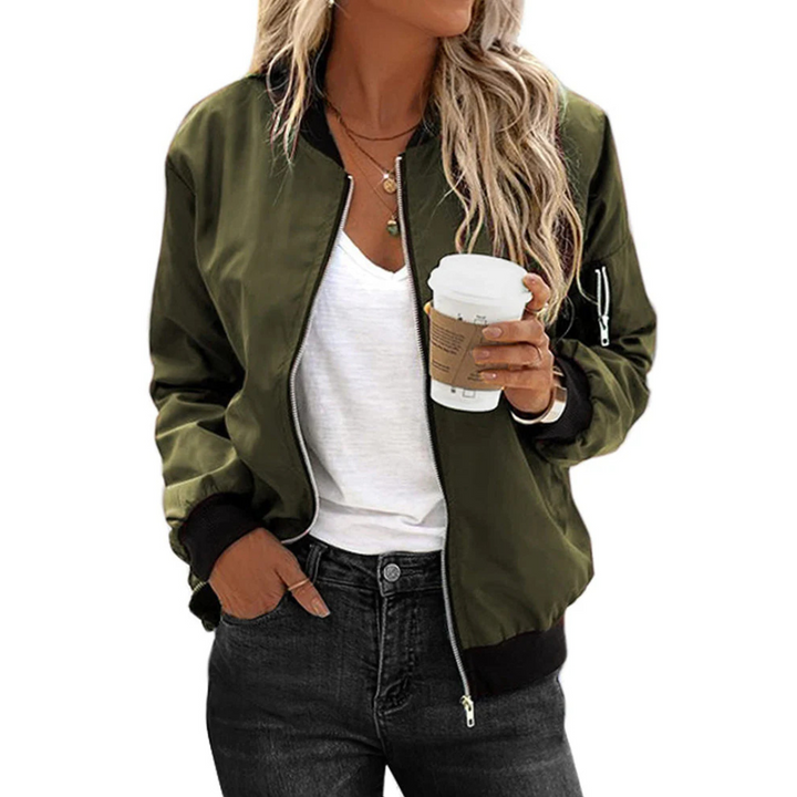 Francesca | Zipper Warm Winter Bomber Jacket For Women