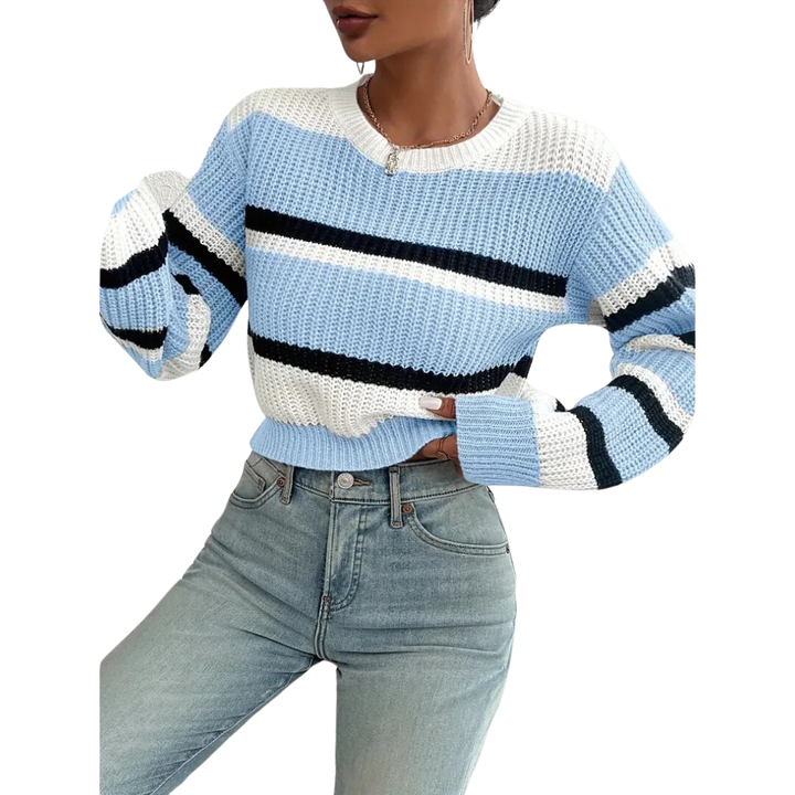 Gloriee | Knitted Warm Cropped Sweater For Women