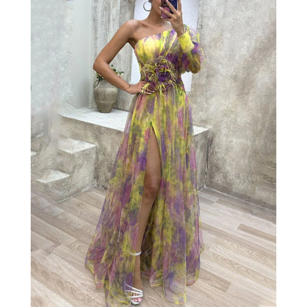 Greeta | Wedding Guest One Side Maxi Dress For Women