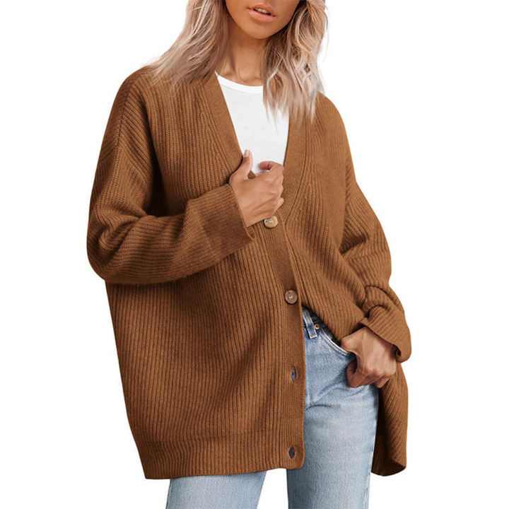 Levey | Casual Warm Oversized Ribbed Cardigan For Women