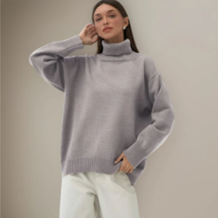 Roisin | Oversized Winter Warm Turtle Neck Sweater For Women