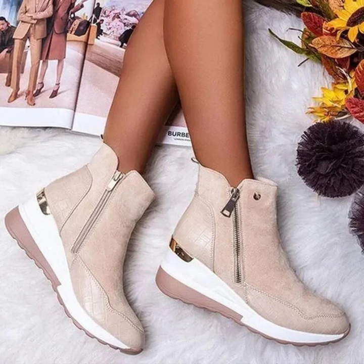 Laven | Stylish Warm Zip Platform Boots For Women