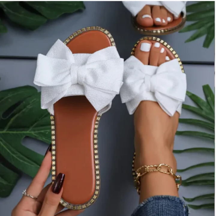 Crina | Stylish Bow Orthopedic Flat Sandals For Women