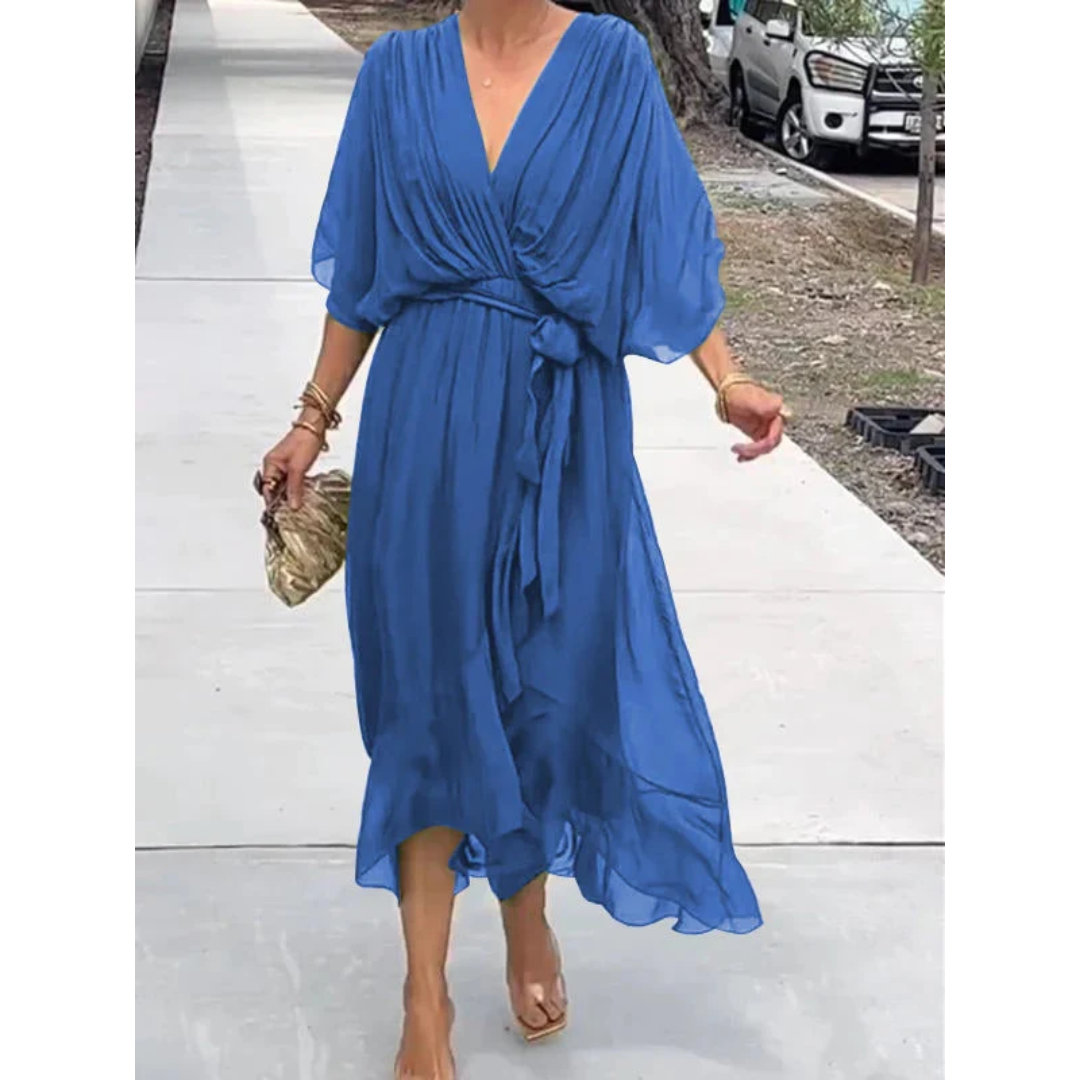 Vivienne | Summer Wrap Midi Dress For Women