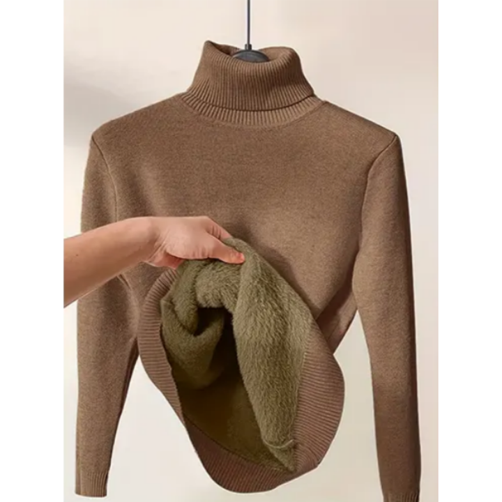 Shiera | Warm Winter Roll Turtle Neck Sweater For Women