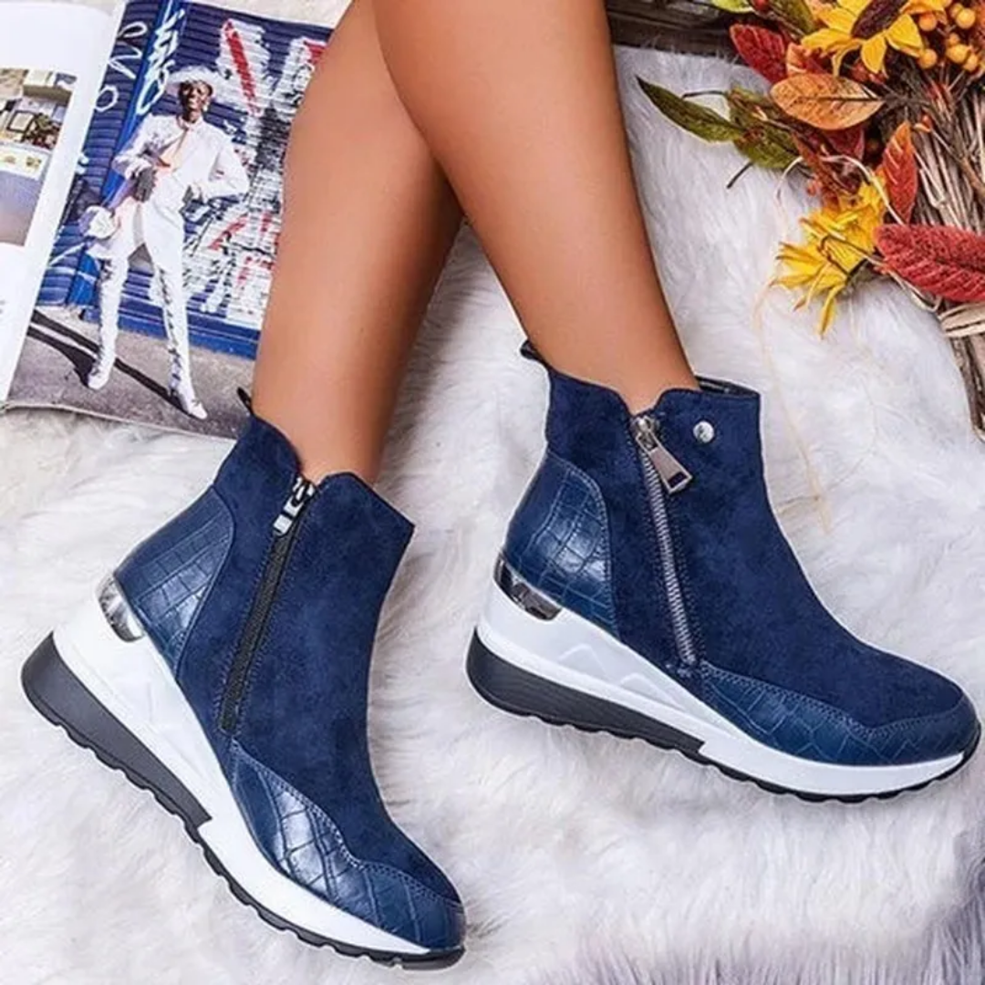 Laven | Stylish Warm Zip Platform Boots For Women