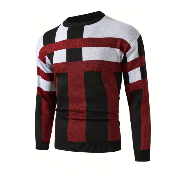 Jay | Warm Slim Fit Checkered Sweater For Men