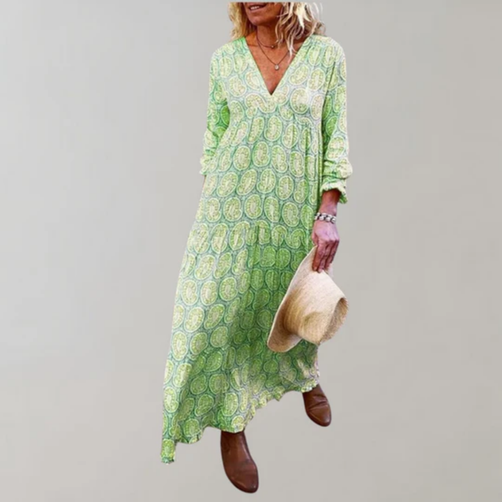 Lia | Boho Printed Maxi Dress For Women