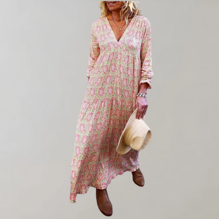 Lia | Boho Printed Maxi Dress For Women