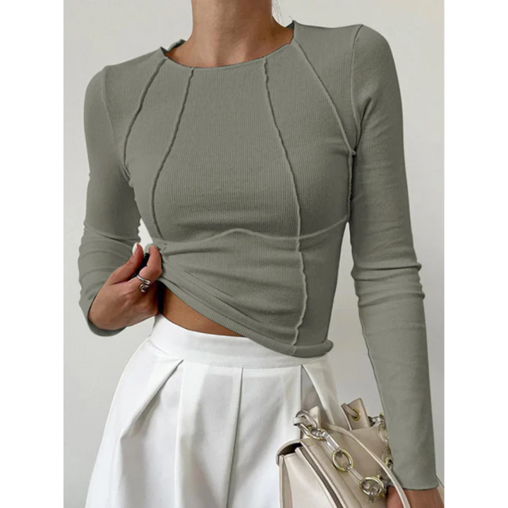 Elba | Tight Long Sleeve Crop Top For Women