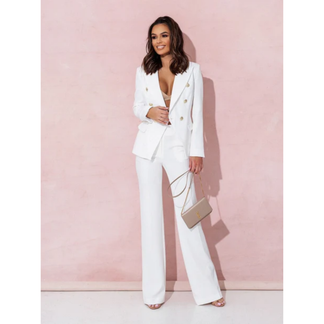 Neusa | Elegant Summer Pants And Blazer Set For Women