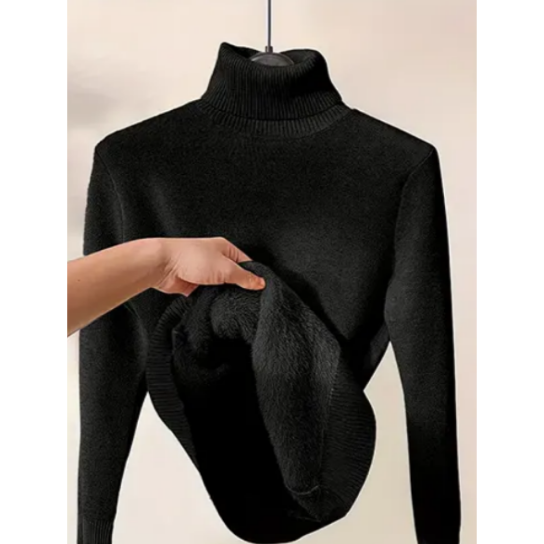 Shiera | Warm Winter Roll Turtle Neck Sweater For Women