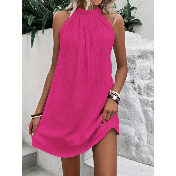 Ori | Summer Textured Halter Mini Dress For Women