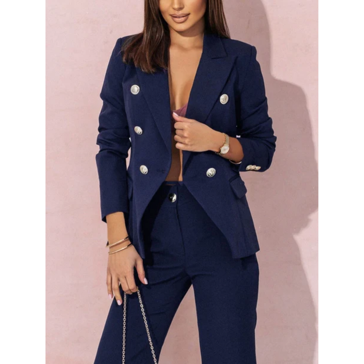 Neusa | Elegant Summer Pants And Blazer Set For Women