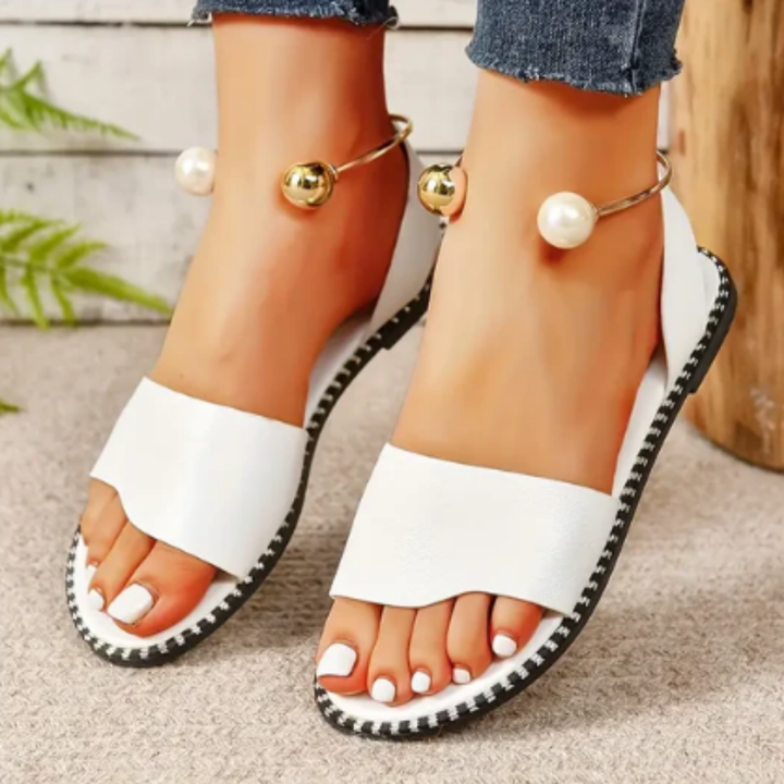 Daciana | Stylish Open Toe Pearl Orthopedic Sandals For Women