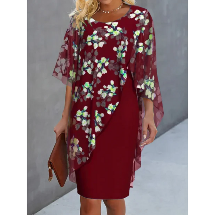 Charlee | Printed Wedding Guest Midi Dress For Women